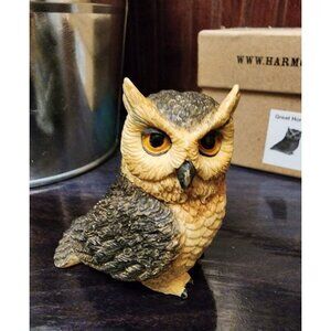 Harmony Kingdom Ball Pot Bellys / Belly 'Great‎ Horn' Owl #PBZOW4 New In Box